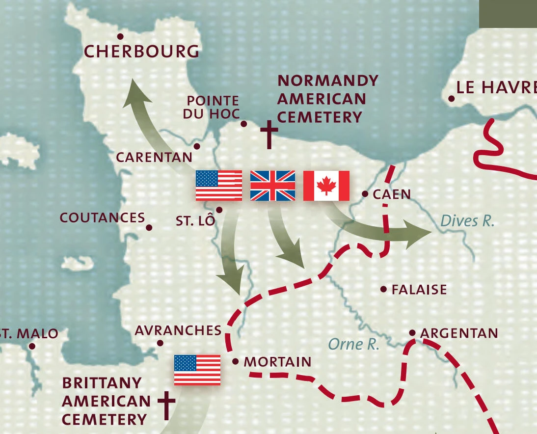 Normandy Breakout | WWII Wiki | Fandom, image size:1094x884