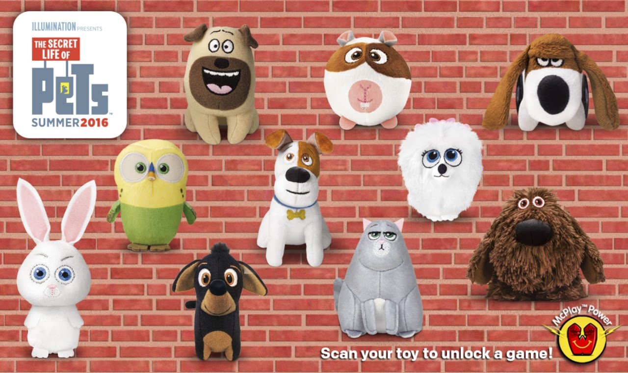 McDonald's Happy Meal Toy 2016 The Secret Life of PETs Individual Pieces 