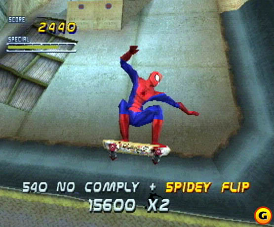 Spider-Man in Tony Hawks Pro Skater 2 on the PS2 : r/Spiderman