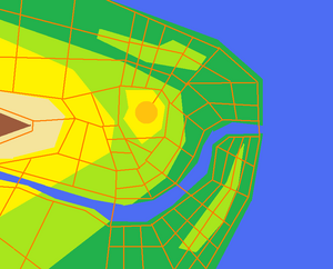 Trujillo with roads