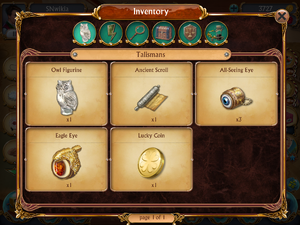 Inventory talismans