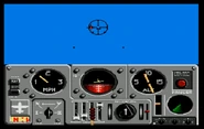 Engaging in a dogfight with another plane