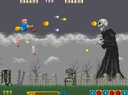 Cotton, Silk and fellow fairies vs. Graveyard boss