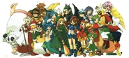 The entire playable cast of Puyo Puyo~n.