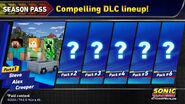 Paid Season Pass racers: Steve, Alex, Creeper (Minecraft)