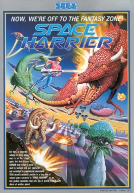 Space Harrier 1985 Flyer