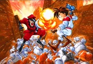 Gunstar Red facing off with Smash Daisaku