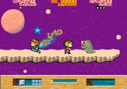 Avoiding a dinosaur's "Gwao" attack.