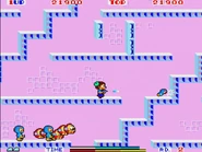 Gameplay. Teddy Boy can shrink enemies with his gun