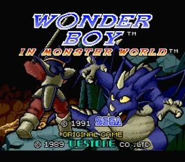 Wonder Boy in Monster World Title Screen