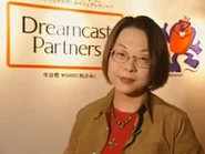 Reiko Kodama in 1999, advertising Skies of Arcadia at an event