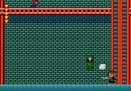 Rather than shellcore fists, Alex uses a sword in this game