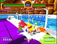 Sonic-the-Fighters-Amy-vs-Tails-squash-and-stretch.png (646 KB) Characters squash and stretch with each impact to ludicrous degrees. Amy flattens Tails with her Piko Piko Hammer.