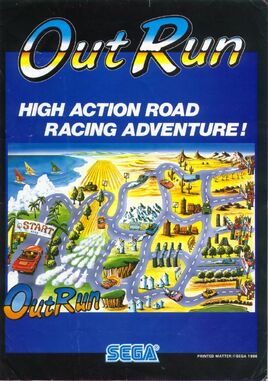 Out Run 1986 Flyer