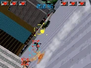 The camera swings wildly leading to angles like this