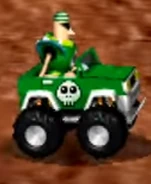 Fredi in his truck in the Bonus Stage.