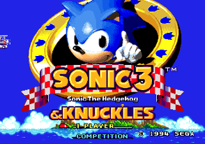 The title screen of Sonic 3 & Knuckles.