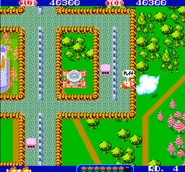 If hit and losing a life, Sanrin will spin out and breathe heavily.