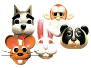 Art of all five animals