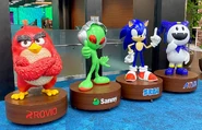 Sega Sammy HQ Reception area with Red, Aliyan and Sonic the Hedgehog statues