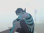 Upon waking up, the protagonist has been transformed into the Demi-Fiend