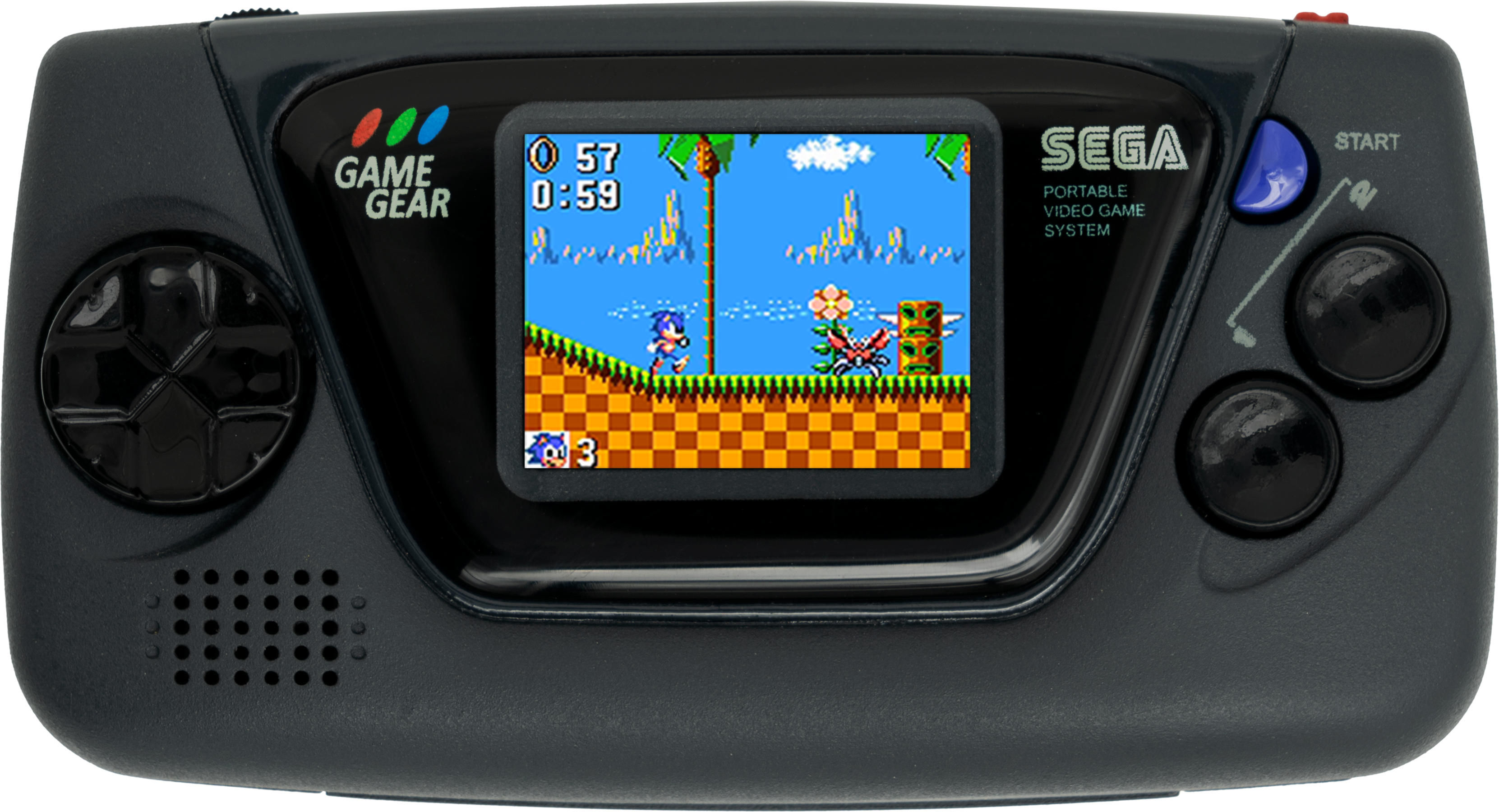 Sega Game Gear Console with Sonic 2 Game Included