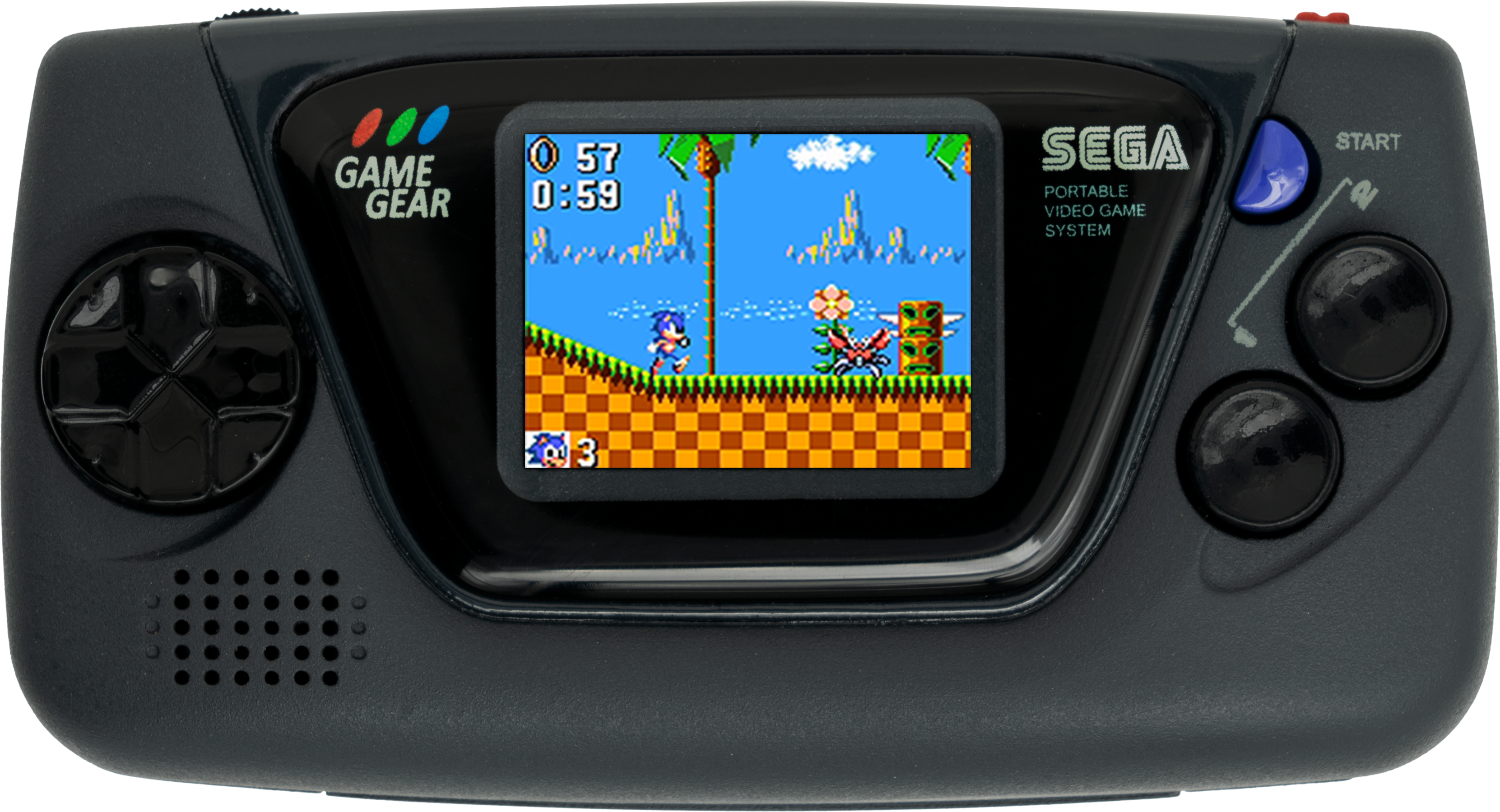  Sega Game Gear Console with Sonic 2 Game Included : Video Games