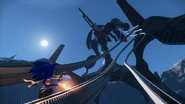 Sonic grinding on Knight’s rails.