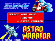Hang-On and' Astro Warrior title screen