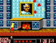 Laser-Ghost-Master-System-first-boss.png (273 KB) There are several strange bosses such as this painting who possesses the fireplace to attack Catherine