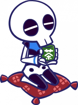 Relaxed Skeleton T Puyo Quest