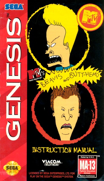 sega genesis beavis and butthead