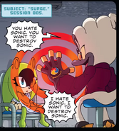 Surge undergoing hypnotic influence from Dr. Starline