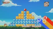 You'll arrive at the secret island after a short maze