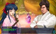 Sakura and Segata meet in Project × Zone 2