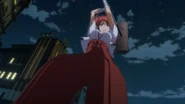 Hatsuho and her weapon in the opening
