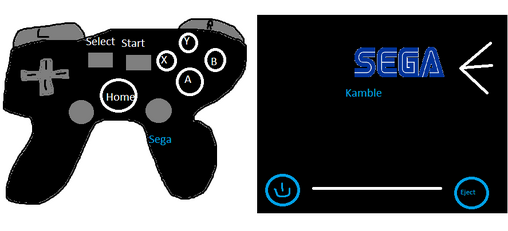 Sega Kamble Console with Controller