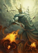 Tulkas affrontant des Balrogs et des Dragons