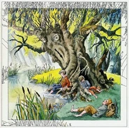 les hobbit près du vieil homme saule
