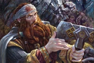 Gimli avec sa hache