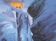 Combat de Gandalf et du Balrog au sommet du Celebdil (par John Howe)