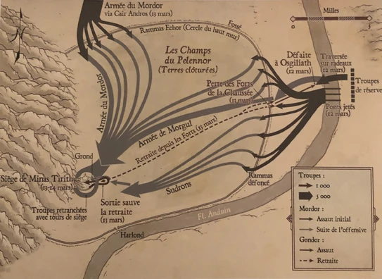 Début de la bataille, Atlas de la Terre du Milieu