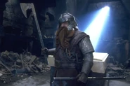 Gimli dans les mines la Moria.