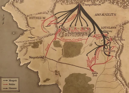 Dagor Bragollach, Atlas de la Terre du Milieu 