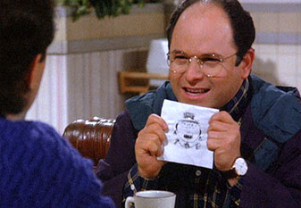 Mapping a day in the life of Seinfield's George Costanza with the