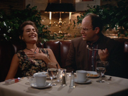 George and Karen at dinner.