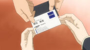 Kusagawa's business card with his full name