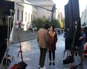 Selena on the set of "A Rainy Day in New York", New York, on October 4, 2017