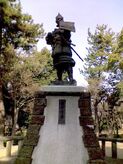 Nobunaga Oda's statue in Kiyosu castle