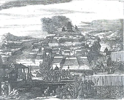 Burning Osaka Castle